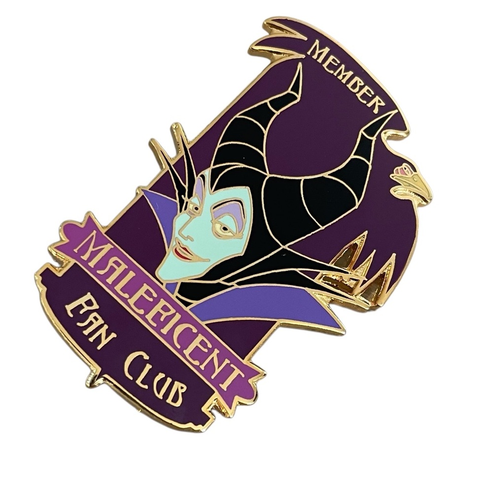 Disney Pins Set of 2 Maleficent Fan Club Villain Diablo Raven LE 1000 - Picture 4 of 8
